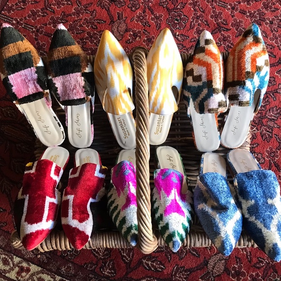 SUFI SHOES **RED CROSS Pair** Handmade Boho Luxury NWOTs EU Sz 39 USA 8.… - Picture 3 of 10